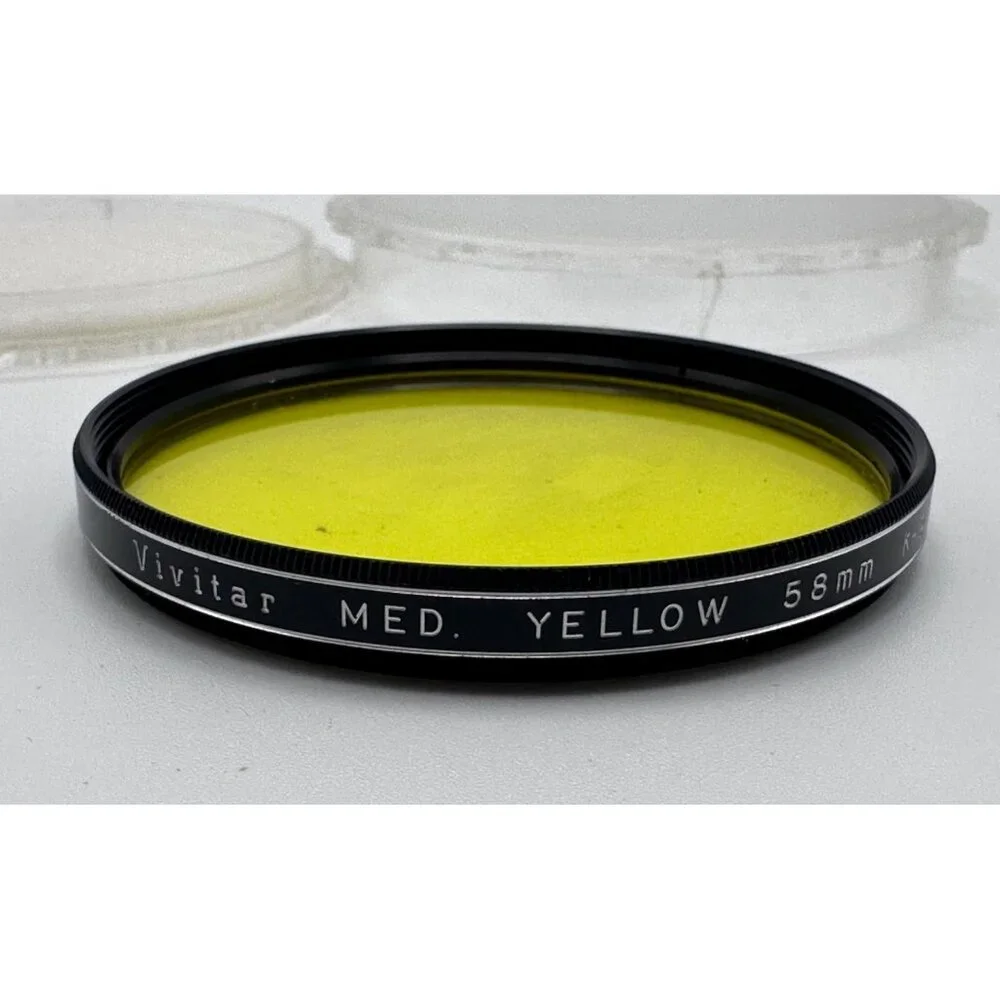 Vivitar Medium Yellow 58mm 2x Camera Lens Filter Photography Contrast